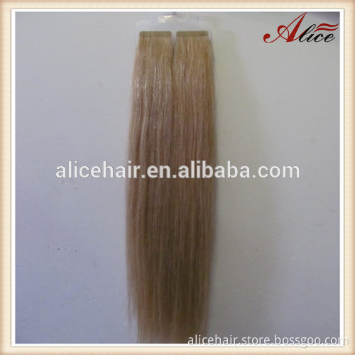 Cheap grade 5a double drawn remy tape hair extension 100% human hair